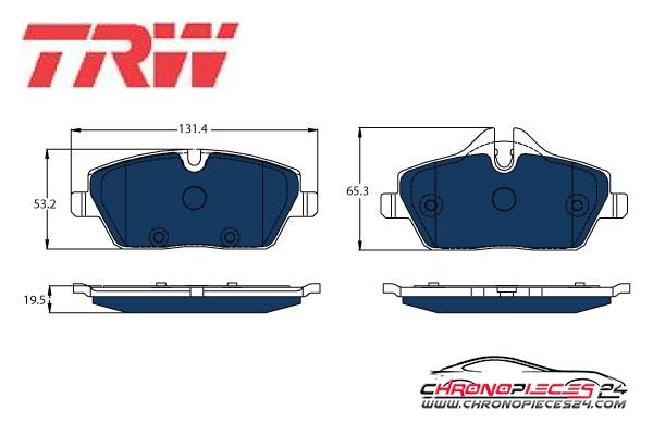 Achat de TRW GDB2038BTE Kit de plaquettes de frein, frein à disque pas chères