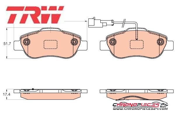 Achat de TRW GDB2039 Kit de plaquettes de frein, frein à disque pas chères