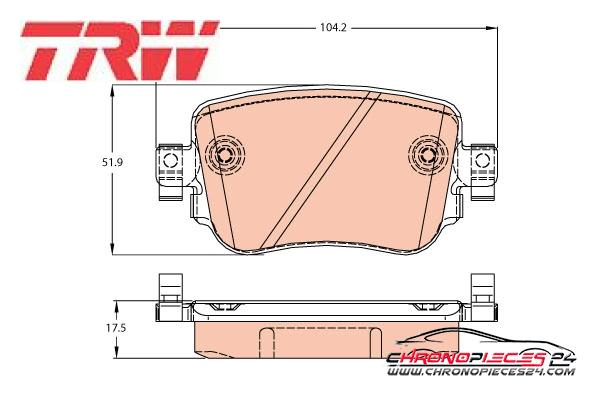 Achat de TRW GDB2042 Kit de plaquettes de frein, frein à disque pas chères