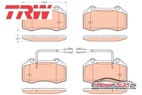 Achat de TRW GDB2045 Kit de plaquettes de frein, frein à disque pas chères