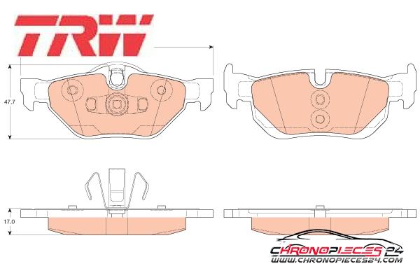 Achat de TRW GDB2050 Kit de plaquettes de frein, frein à disque pas chères