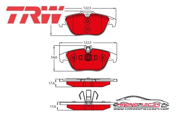 Achat de TRW GDB2051DTE Kit de plaquettes de frein, frein à disque pas chères