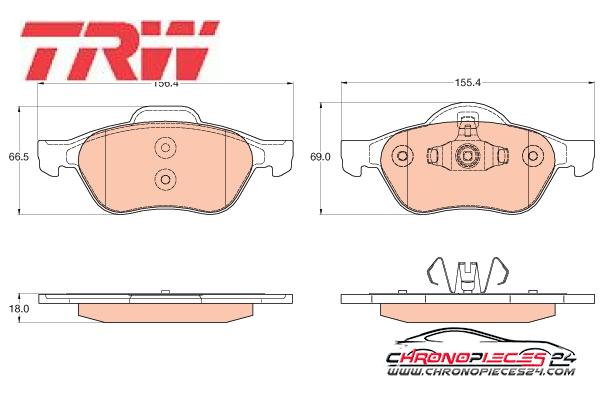 Achat de TRW GDB2053 Kit de plaquettes de frein, frein à disque pas chères