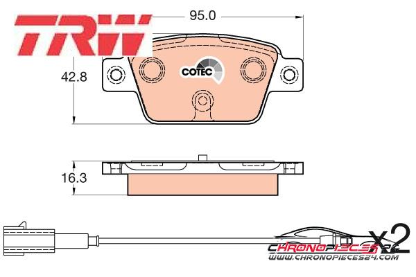 Achat de TRW GDB2054 Kit de plaquettes de frein, frein à disque pas chères