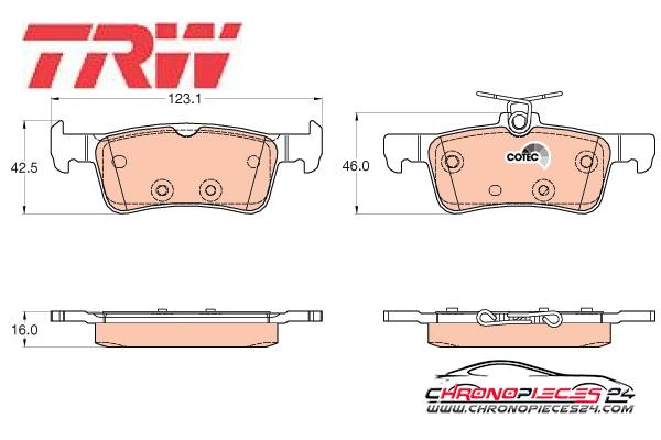 Achat de TRW GDB2055 Kit de plaquettes de frein, frein à disque pas chères