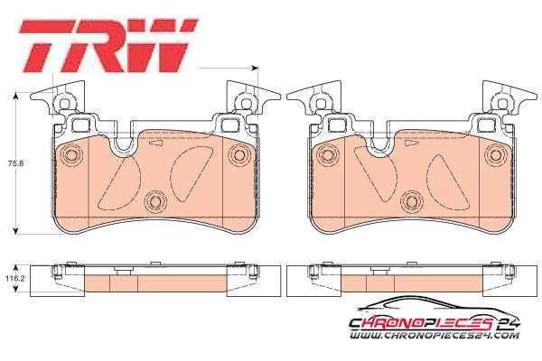 Achat de TRW GDB2061 Kit de plaquettes de frein, frein à disque pas chères