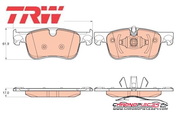 Achat de TRW GDB2062 Kit de plaquettes de frein, frein à disque pas chères