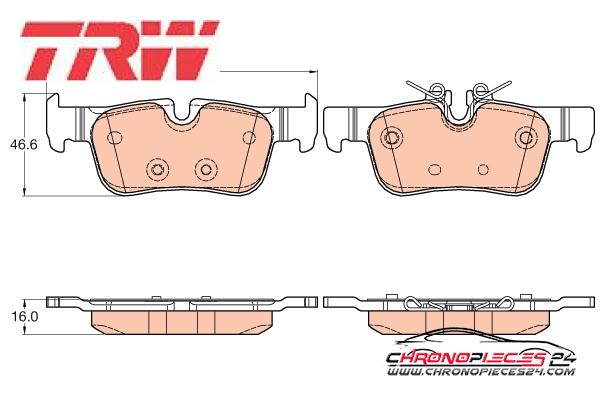 Achat de TRW GDB2063 Kit de plaquettes de frein, frein à disque pas chères