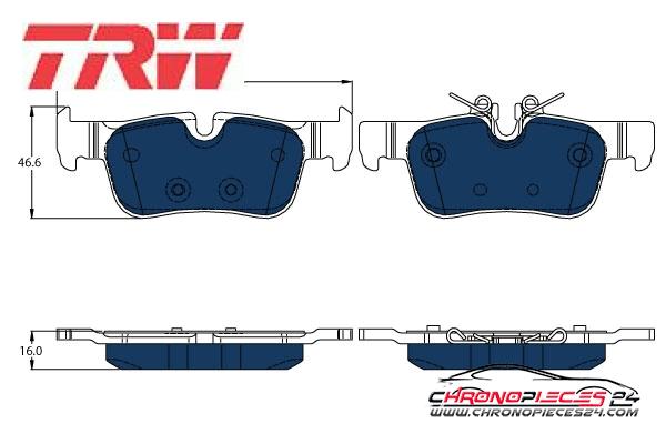 Achat de TRW GDB2063BTE Kit de plaquettes de frein, frein à disque pas chères