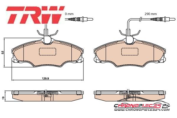 Achat de TRW GDB2064 Kit de plaquettes de frein, frein à disque pas chères