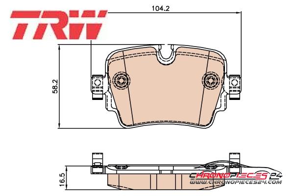 Achat de TRW GDB2066 Kit de plaquettes de frein, frein à disque pas chères