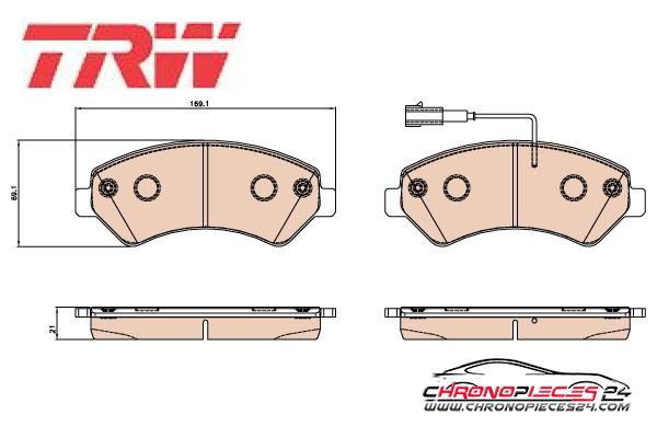 Achat de TRW GDB2069 Kit de plaquettes de frein, frein à disque pas chères