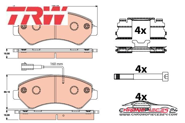 Achat de TRW GDB2072 Kit de plaquettes de frein, frein à disque pas chères