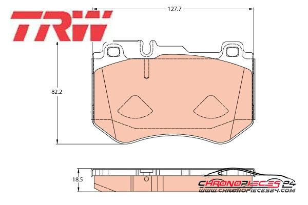 Achat de TRW GDB2078 Kit de plaquettes de frein, frein à disque pas chères