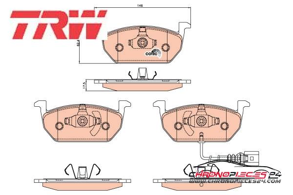 Achat de TRW GDB2080 Kit de plaquettes de frein, frein à disque pas chères