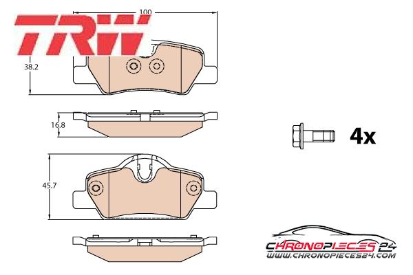 Achat de TRW GDB2088 Kit de plaquettes de frein, frein à disque pas chères