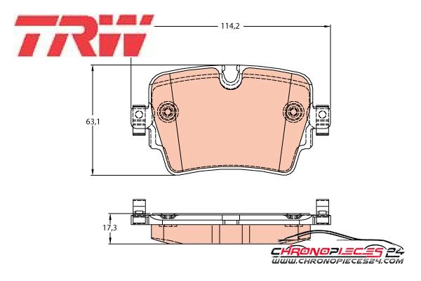 Achat de TRW GDB2095 Kit de plaquettes de frein, frein à disque pas chères