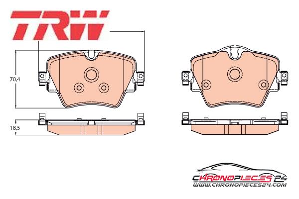 Achat de TRW GDB2098 Kit de plaquettes de frein, frein à disque pas chères