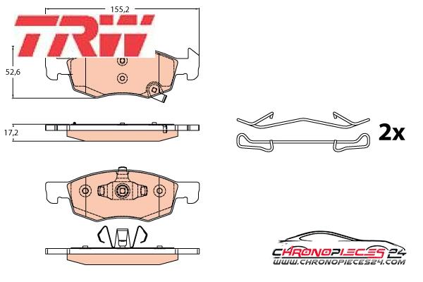 Achat de TRW GDB2099 Kit de plaquettes de frein, frein à disque pas chères