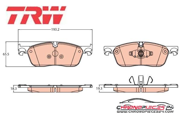 Achat de TRW GDB2100 Kit de plaquettes de frein, frein à disque pas chères