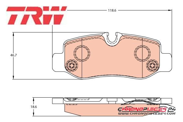 Achat de TRW GDB2102 Kit de plaquettes de frein, frein à disque pas chères