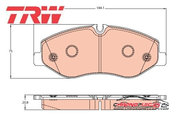 Achat de TRW GDB2103 Kit de plaquettes de frein, frein à disque pas chères