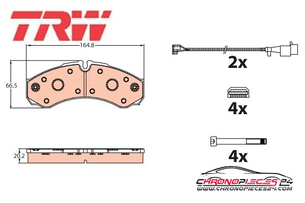 Achat de TRW GDB2109 Kit de plaquettes de frein, frein à disque pas chères