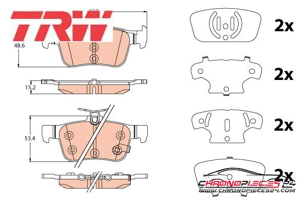 Achat de TRW GDB2115 Kit de plaquettes de frein, frein à disque pas chères