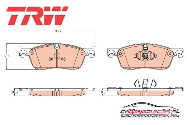 Achat de TRW GDB2119 Kit de plaquettes de frein, frein à disque pas chères