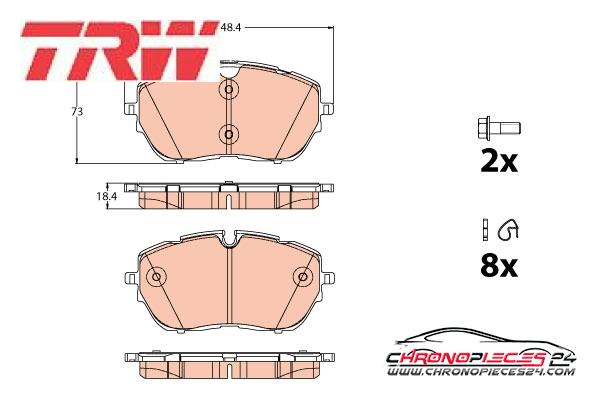 Achat de TRW GDB2121 Kit de plaquettes de frein, frein à disque pas chères