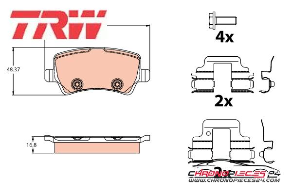 Achat de TRW GDB2125 Kit de plaquettes de frein, frein à disque pas chères