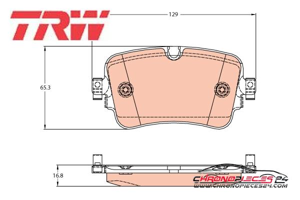 Achat de TRW GDB2131 Kit de plaquettes de frein, frein à disque pas chères