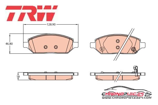 Achat de TRW GDB2135 Kit de plaquettes de frein, frein à disque pas chères