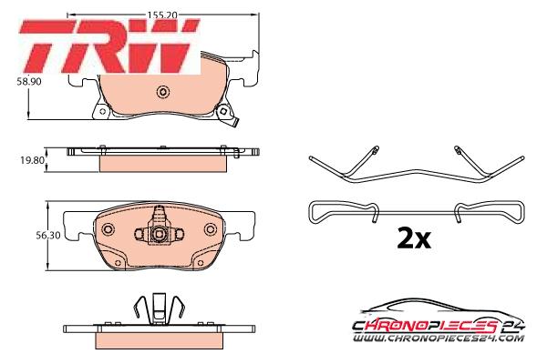 Achat de TRW GDB2138 Kit de plaquettes de frein, frein à disque pas chères