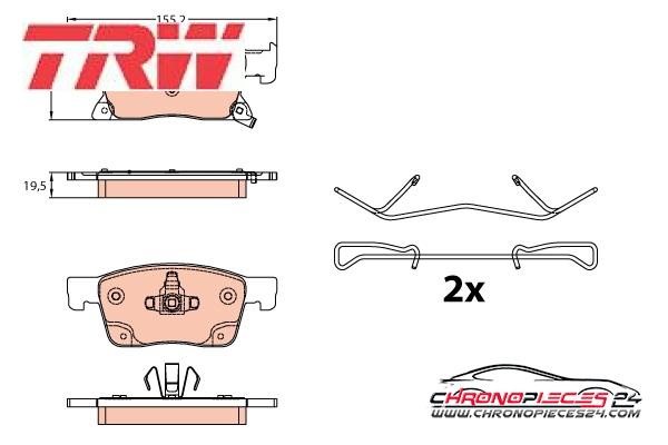 Achat de TRW GDB2139 Kit de plaquettes de frein, frein à disque pas chères