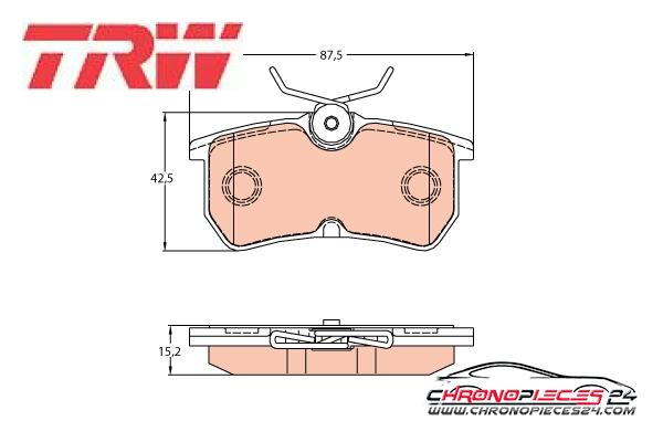 Achat de TRW GDB2140 Kit de plaquettes de frein, frein à disque pas chères