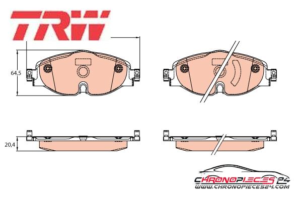 Achat de TRW GDB2143 Kit de plaquettes de frein, frein à disque pas chères