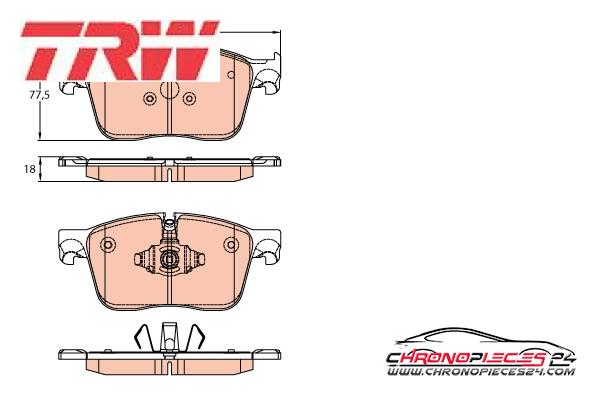 Achat de TRW GDB2145 Kit de plaquettes de frein, frein à disque pas chères