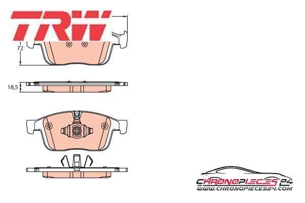 Achat de TRW GDB2146 Kit de plaquettes de frein, frein à disque pas chères