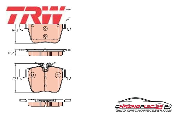 Achat de TRW GDB2154 Kit de plaquettes de frein, frein à disque pas chères