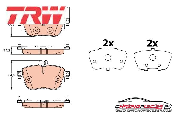 Achat de TRW GDB2155 Kit de plaquettes de frein, frein à disque pas chères