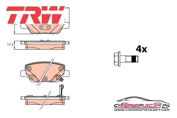 Achat de TRW GDB2156 Kit de plaquettes de frein, frein à disque pas chères