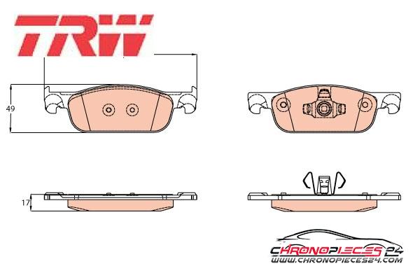 Achat de TRW GDB2157 Kit de plaquettes de frein, frein à disque pas chères