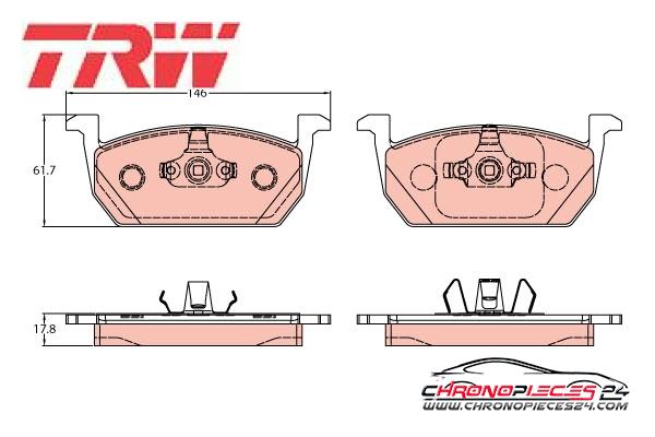 Achat de TRW GDB2159 Kit de plaquettes de frein, frein à disque pas chères