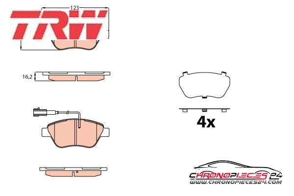 Achat de TRW GDB2164 Kit de plaquettes de frein, frein à disque pas chères