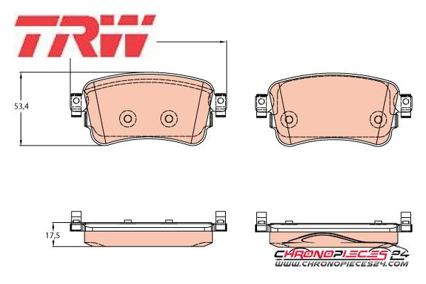 Achat de TRW GDB2166 Kit de plaquettes de frein, frein à disque pas chères