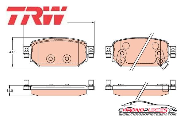 Achat de TRW GDB2172 Kit de plaquettes de frein, frein à disque pas chères