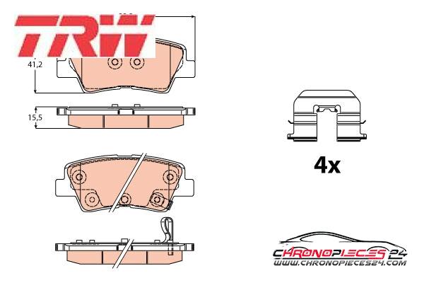 Achat de TRW GDB2173 Kit de plaquettes de frein, frein à disque pas chères