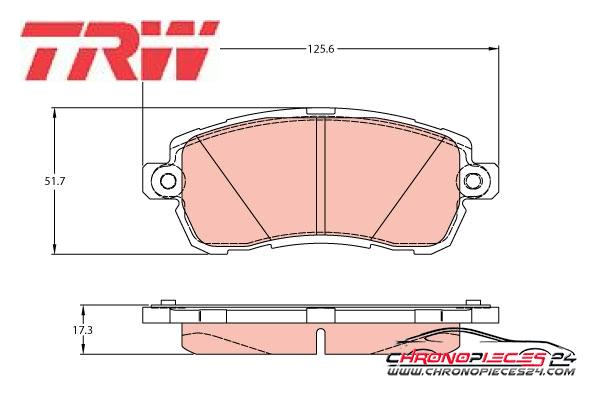 Achat de TRW GDB2176 Kit de plaquettes de frein, frein à disque pas chères