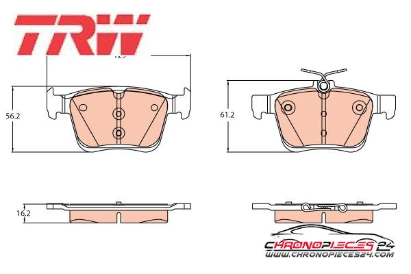 Achat de TRW GDB2179 Kit de plaquettes de frein, frein à disque pas chères